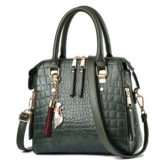 Mala Feminina Padrão Crocodilo com Tassel | Inverno | TUDOAKI SHOP