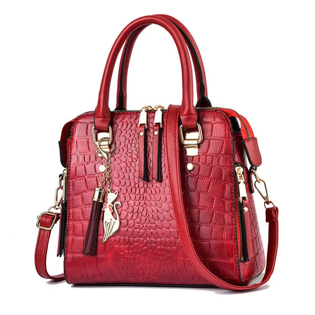 Mala Feminina Padrão Crocodilo com Tassel | Inverno | TUDOAKI SHOP