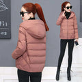 Casaco de Inverno com Capuz Acolchoado | Parka Feminina Casual Estilo Coreano