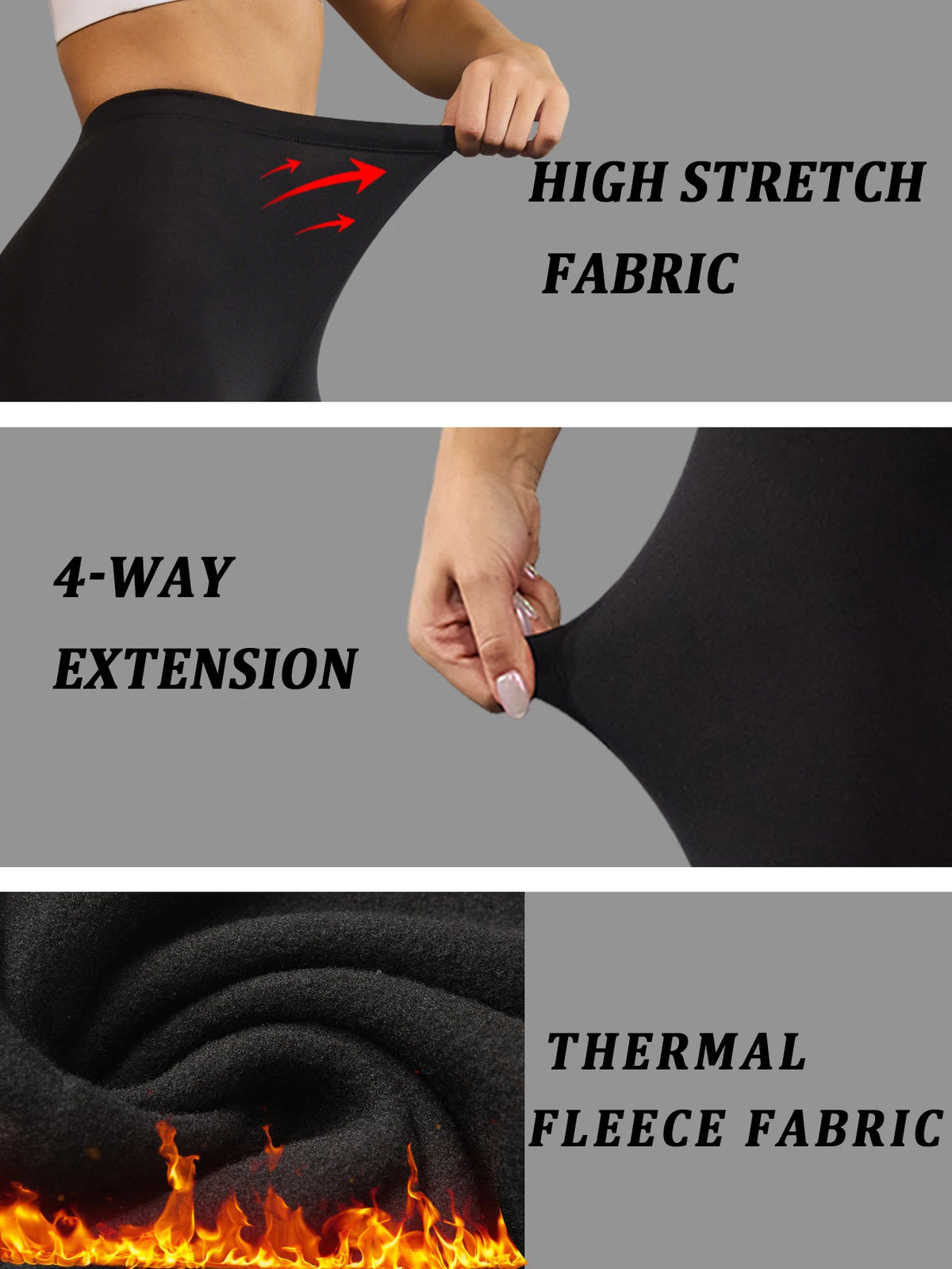 Leggings Térmicas Forradas a Velo Super Suaves | Yoga e Atividades de Inverno