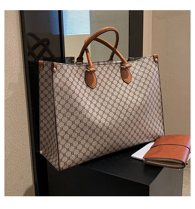 Mala de Ombro Retro Feminina com Letras | Grande Capacidade Commuter | TUDOAKI SHOP