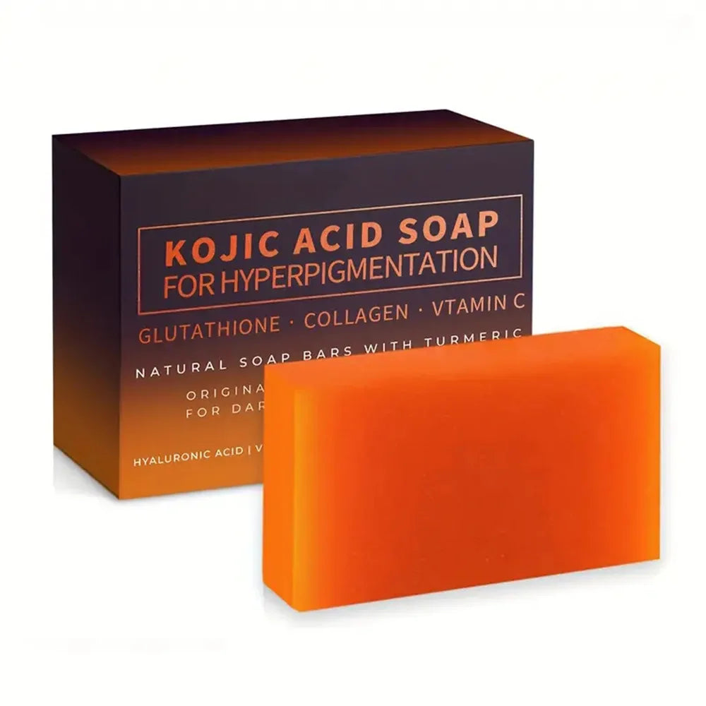 Sabão de Ácido Kójico 100g com Vitamina C, Cúrcuma e Retinol — Limpeza e Nutrição