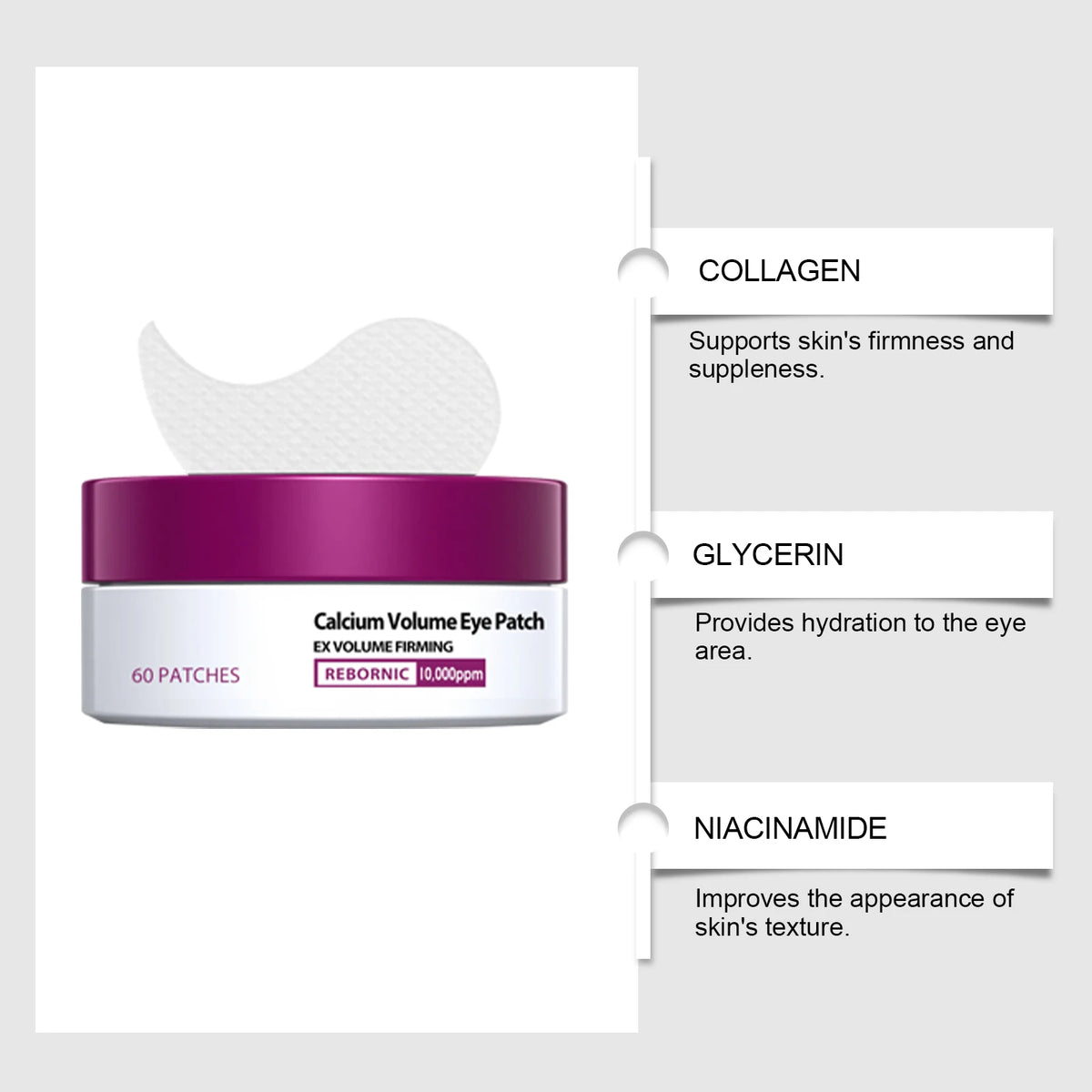 Kit Skincare Anti-Envelhecimento com Cálcio — Sérum, Patches e Bálsamo