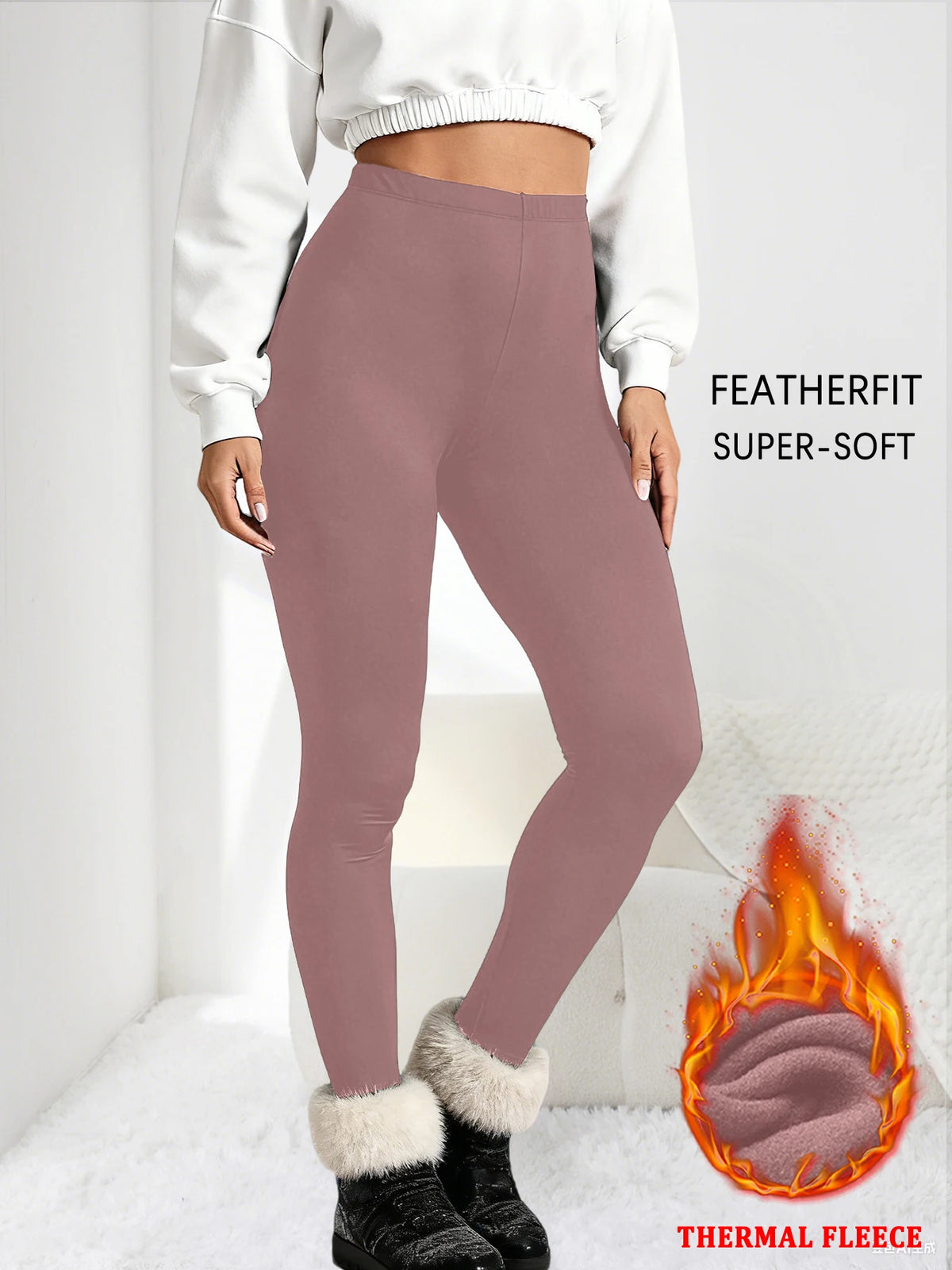 Leggings Térmicas Forradas a Velo Super Suaves | Yoga e Atividades de Inverno