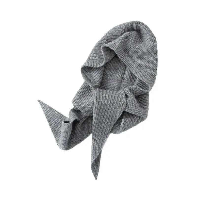 Gorro Balaclava de Malha com Capuz | Lenço e Gorro 2 em 1 | Inverno Feminino