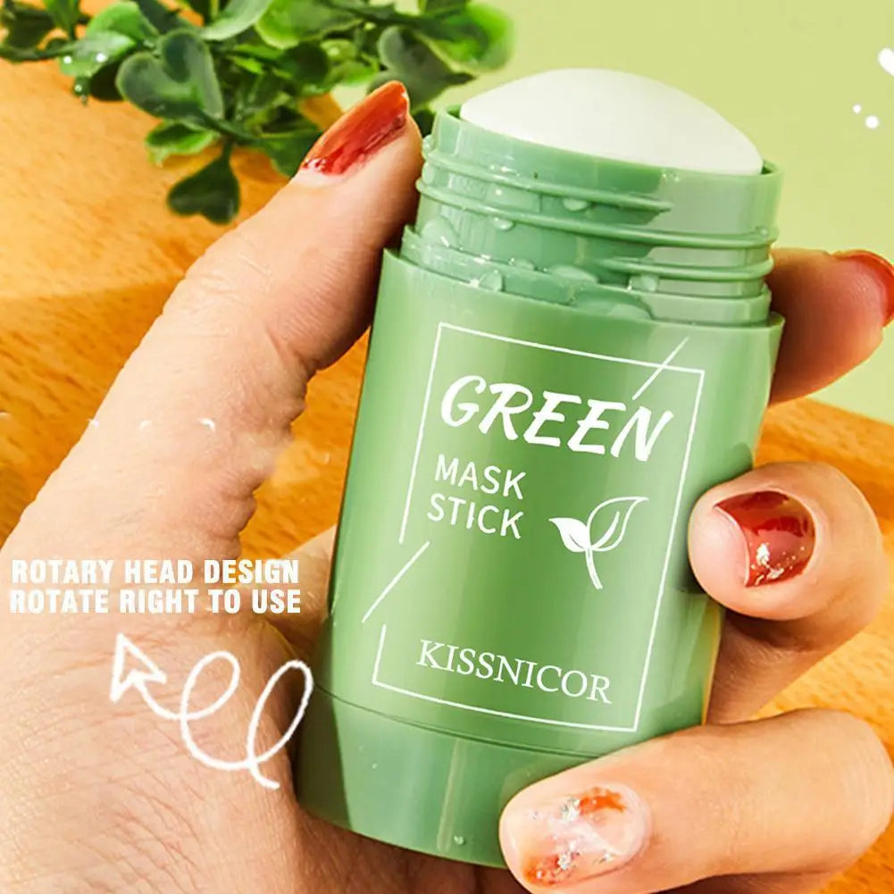 Máscara Facial de Chá Verde em Stick — Limpeza Profunda e Poros