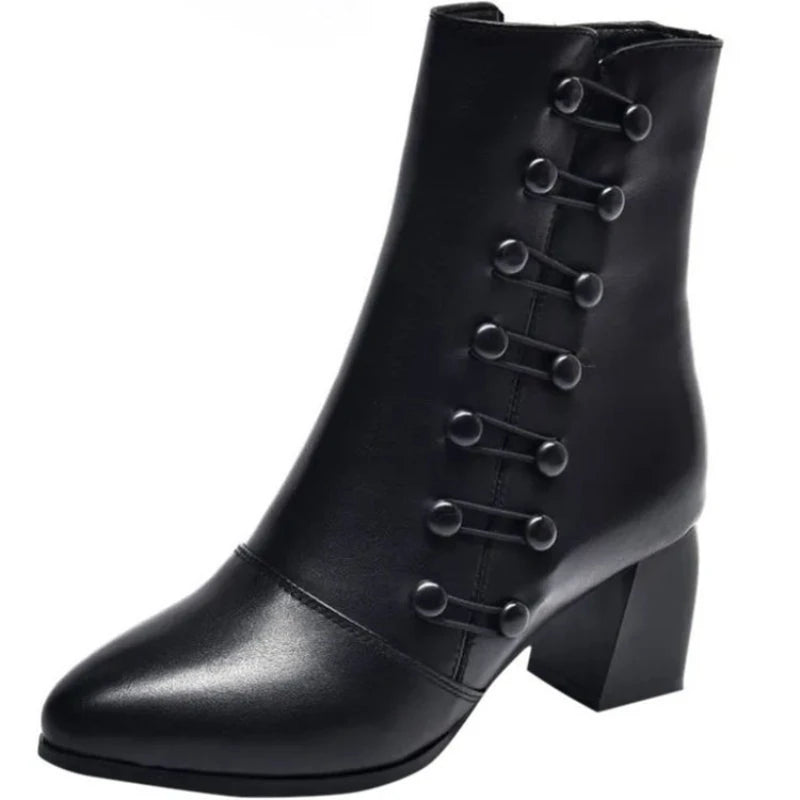 Botas Chelsea Chunky de Salto Alto para Mulher | Ankle Boots com Plataforma | Tamanhos 35-42