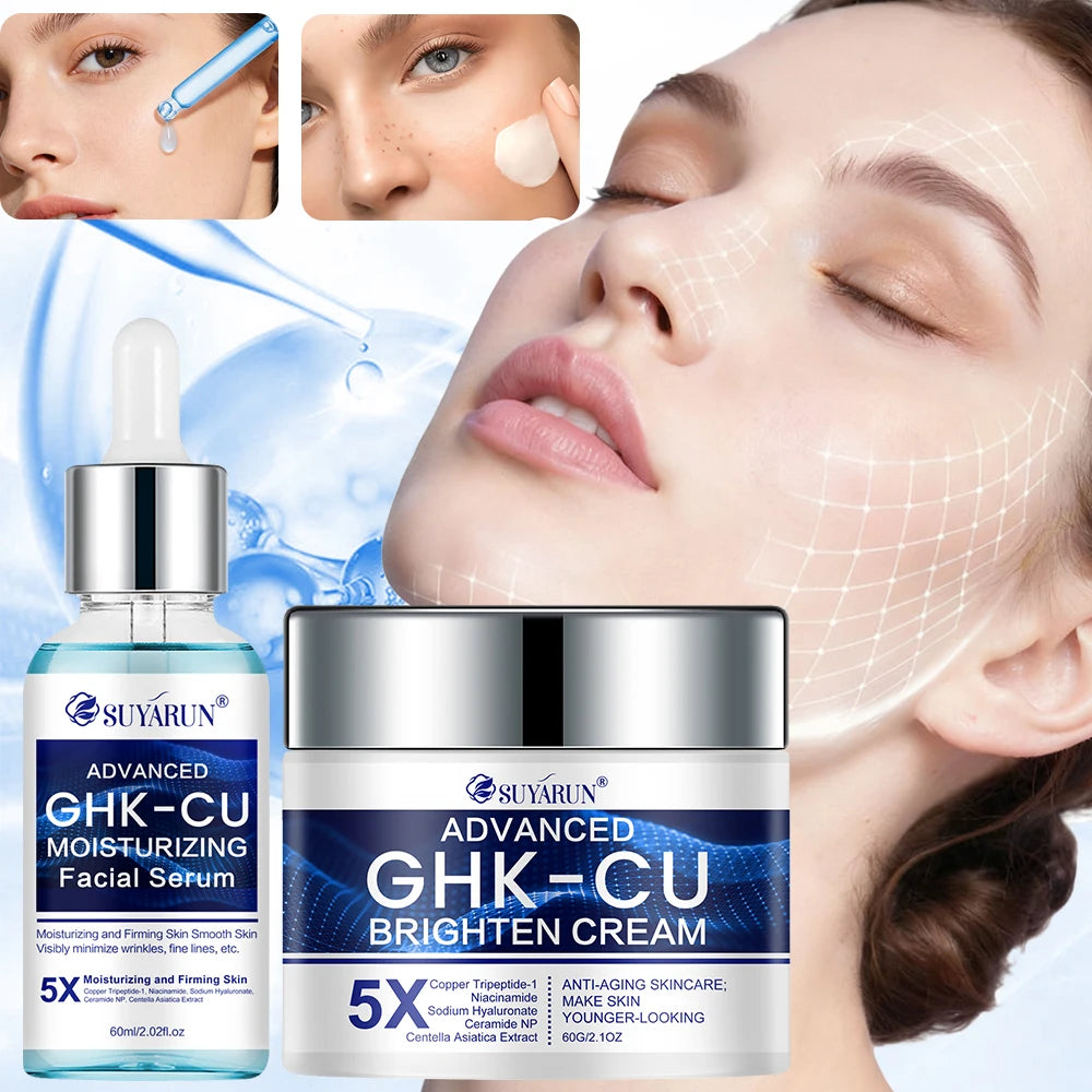 Creme e Sérum SUYARUN GHK-CU — Anti-Envelhecimento e Firmeza para Todos os Tipos de Pele
