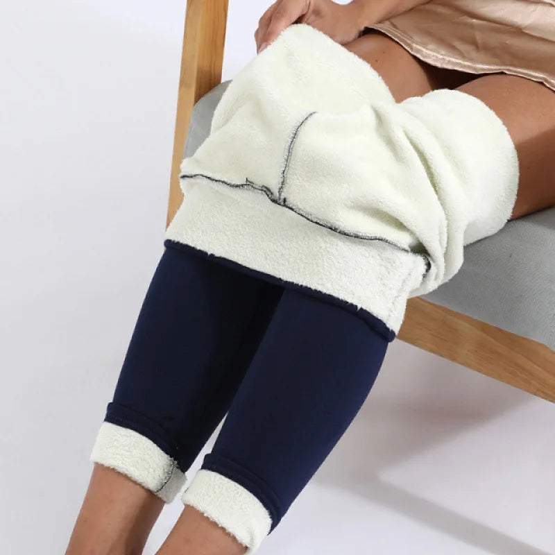 Leggings Térmicas Femininas de Cintura Alta | Veludo de Cordeiro Sem Costura | Inverno