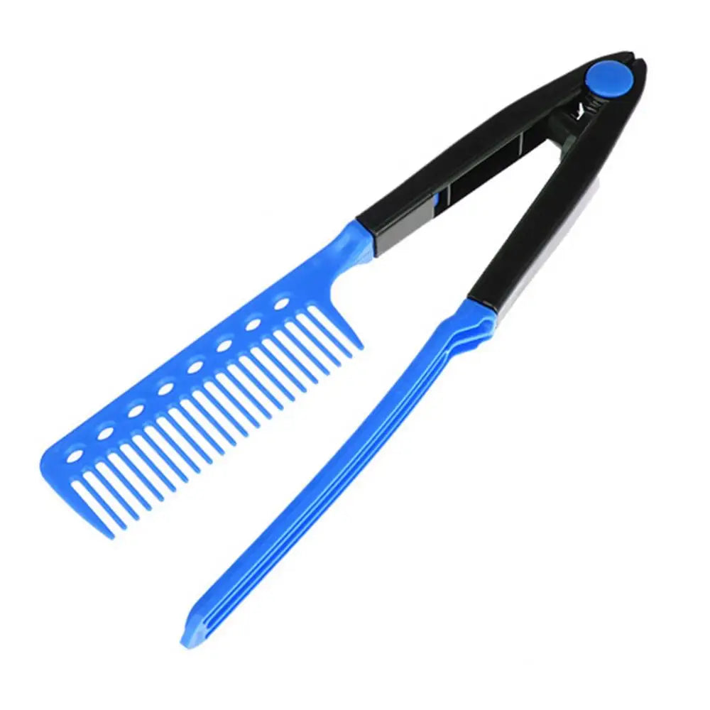 Escova Modeladora Dobrável Tipo V — Ferramenta de Styling DIY