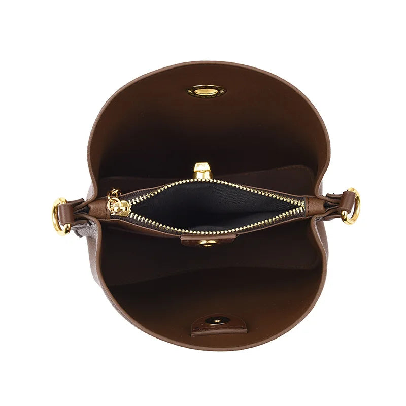 Mala Balde Feminina Elegante em PU | Grande Capacidade | TUDOAKI SHOP