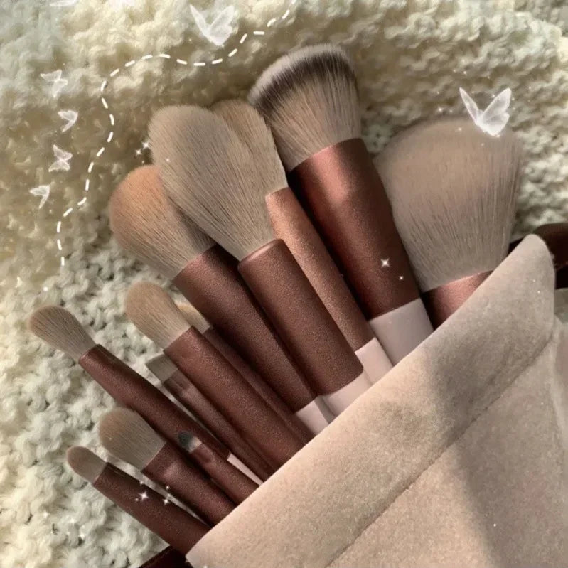 Conjunto de Pincéis de Maquilhagem Profissional | 13 ou 22 Peças | Sombras, Delineador e Mais