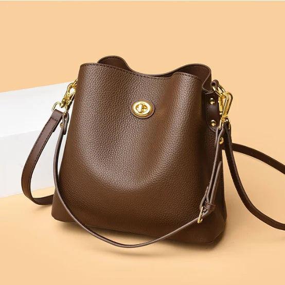 Mala Balde Feminina Elegante em PU | Grande Capacidade | TUDOAKI SHOP