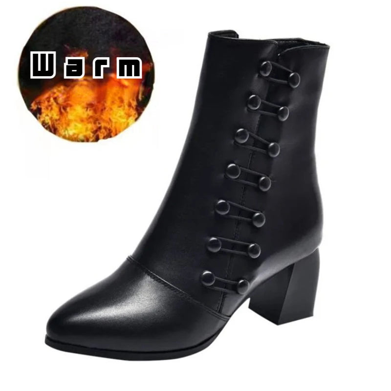 Botas Chelsea Chunky de Salto Alto para Mulher | Ankle Boots com Plataforma | Tamanhos 35-42