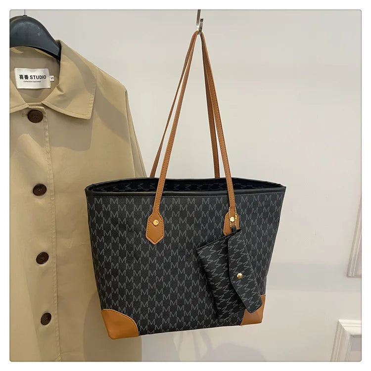 Mala de Ombro Retro Feminina com Letras | Grande Capacidade Commuter | TUDOAKI SHOP