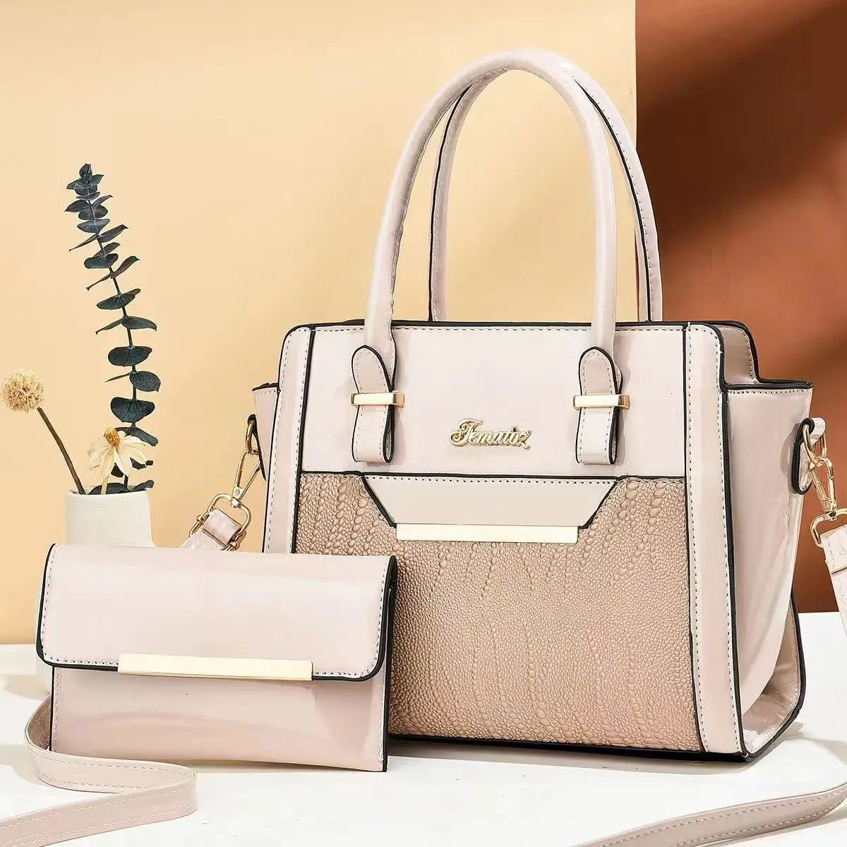 Conjunto 2 Peças Mala de Luxo Feminina | Designer Crossbody | TUDOAKI SHOP