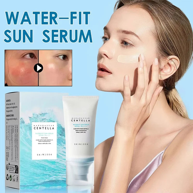 Protetor Solar Facial 50+ com Centella — Clareador e Hidratante Coreano