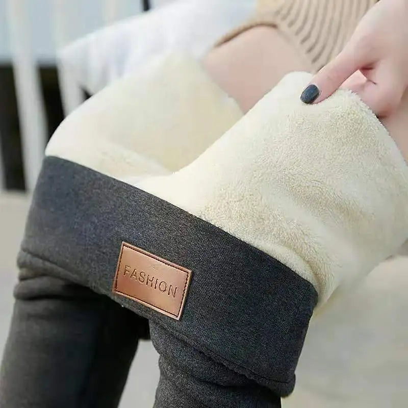 Leggings Térmicas Femininas de Cintura Alta | Veludo de Cordeiro Sem Costura | Inverno