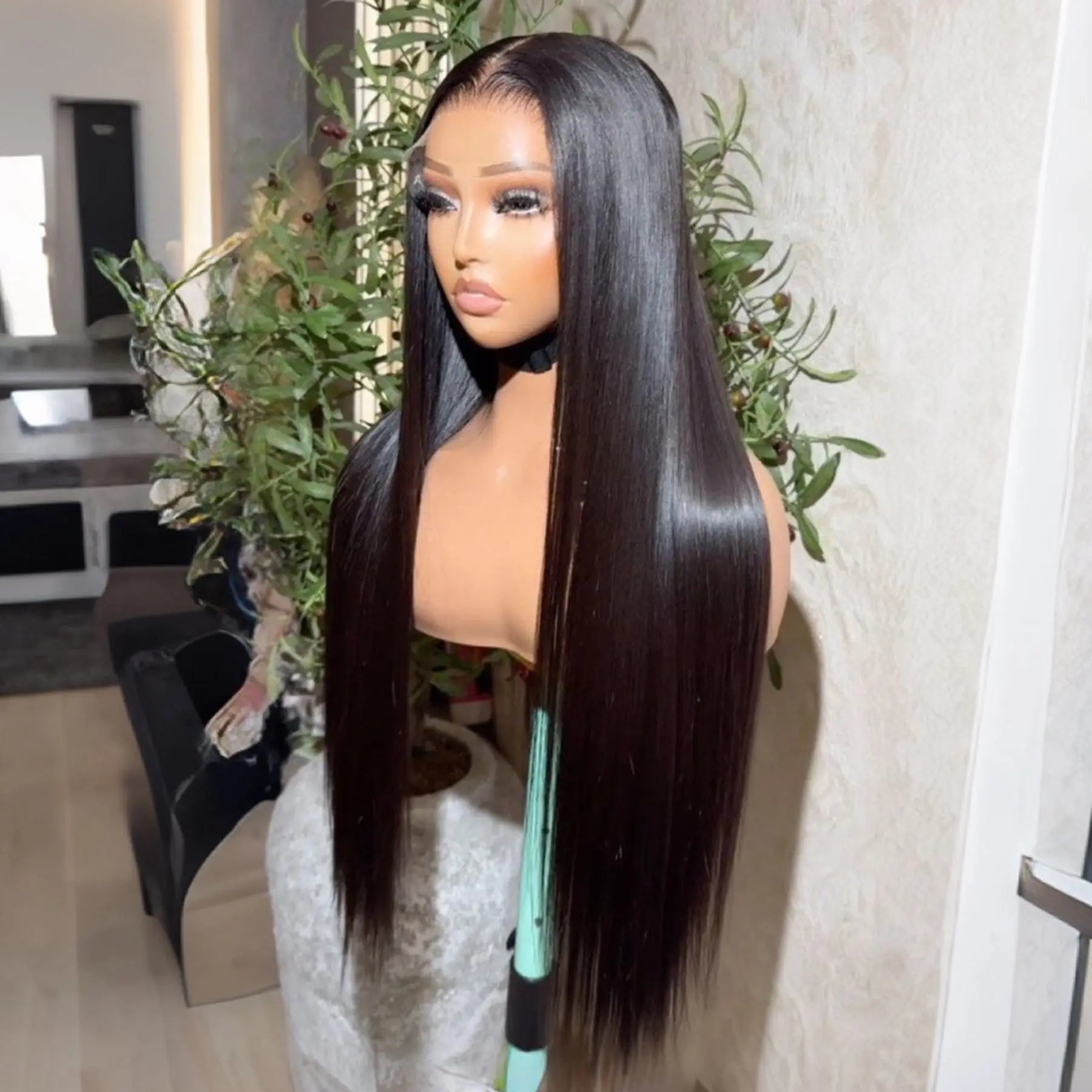 Silky Soft Straight 13X4X1 Lace Front Part Full Wig For Mother Gifts Preplucked With Baby Hair Bleach Knot Cosplay Daily Party