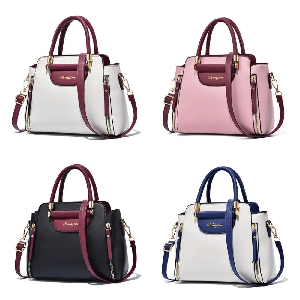 Mala Feminina PU Bicolor | Grande Capacidade | Presente Dia da Mãe | TUDOAKI SHOP