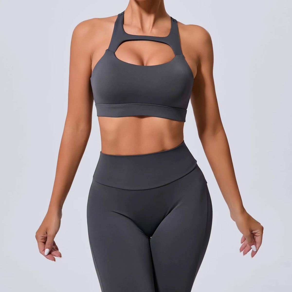 Soutien Desportivo Push Up para Yoga | Top de Treino Feminino | Fitness & Ginásio | Preto, Bege, Cinza, Azul, Verde