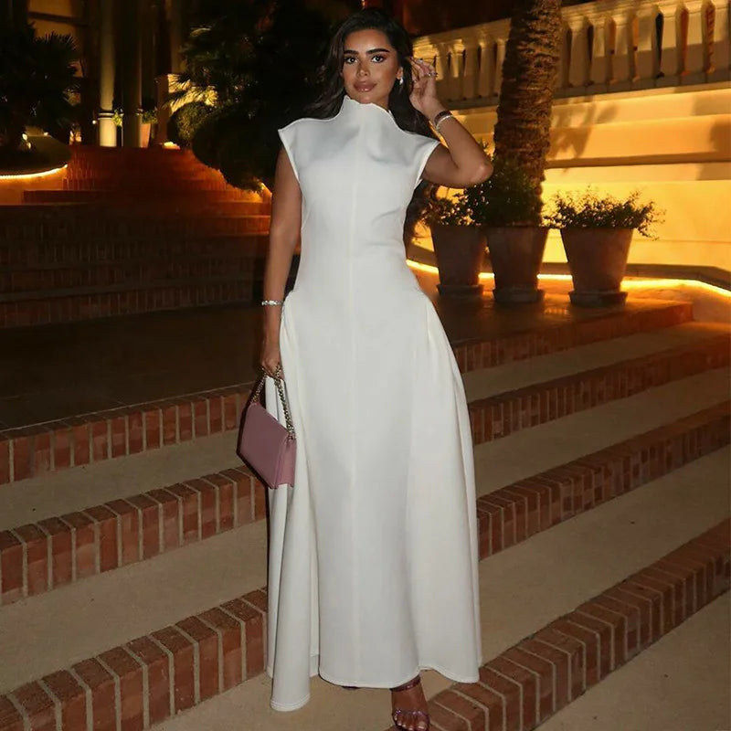 Vestido de Festa Linha A Sem Mangas | Elegante e Sofisticado