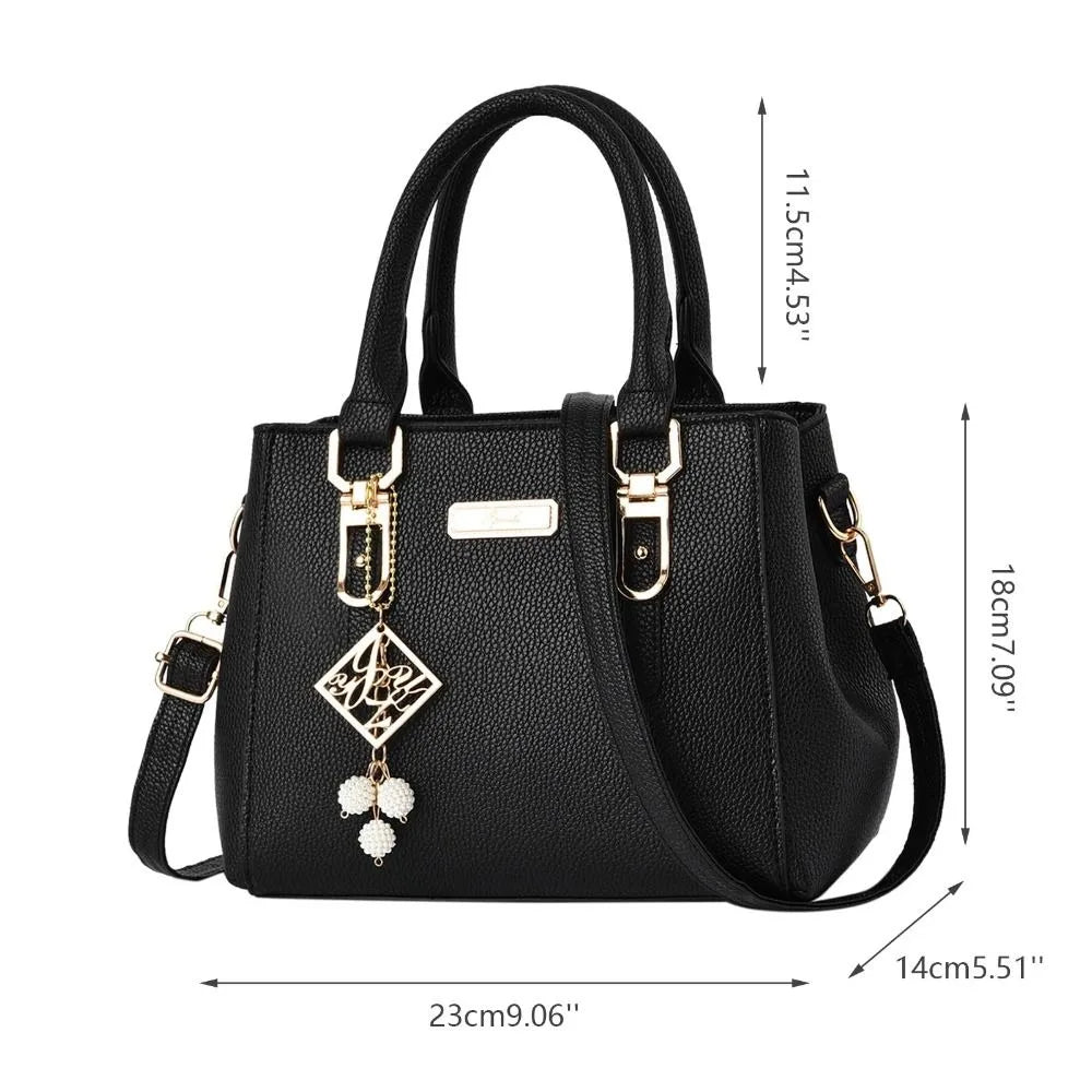 Mala de Ombro Feminina em Couro PU | Grande Capacidade | TUDOAKI SHOP