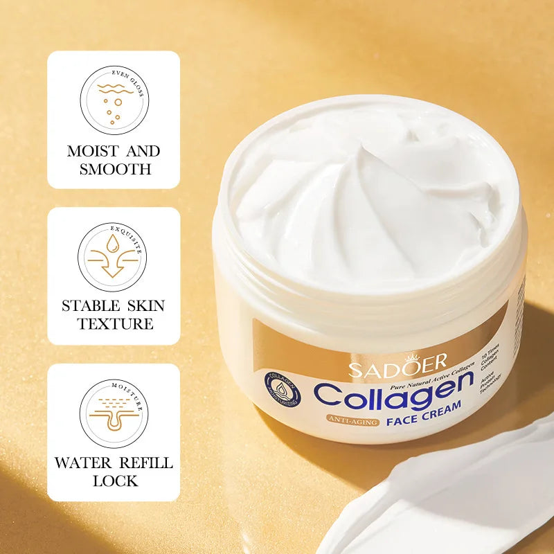 Creme Facial SADOER Colágénio Firmador — Hidratação Intensa