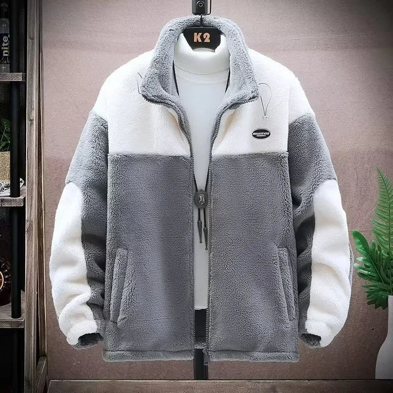 Casaco Masculino Sherpa com Capuz | Jaqueta Térmica Heavy Duty para Exterior