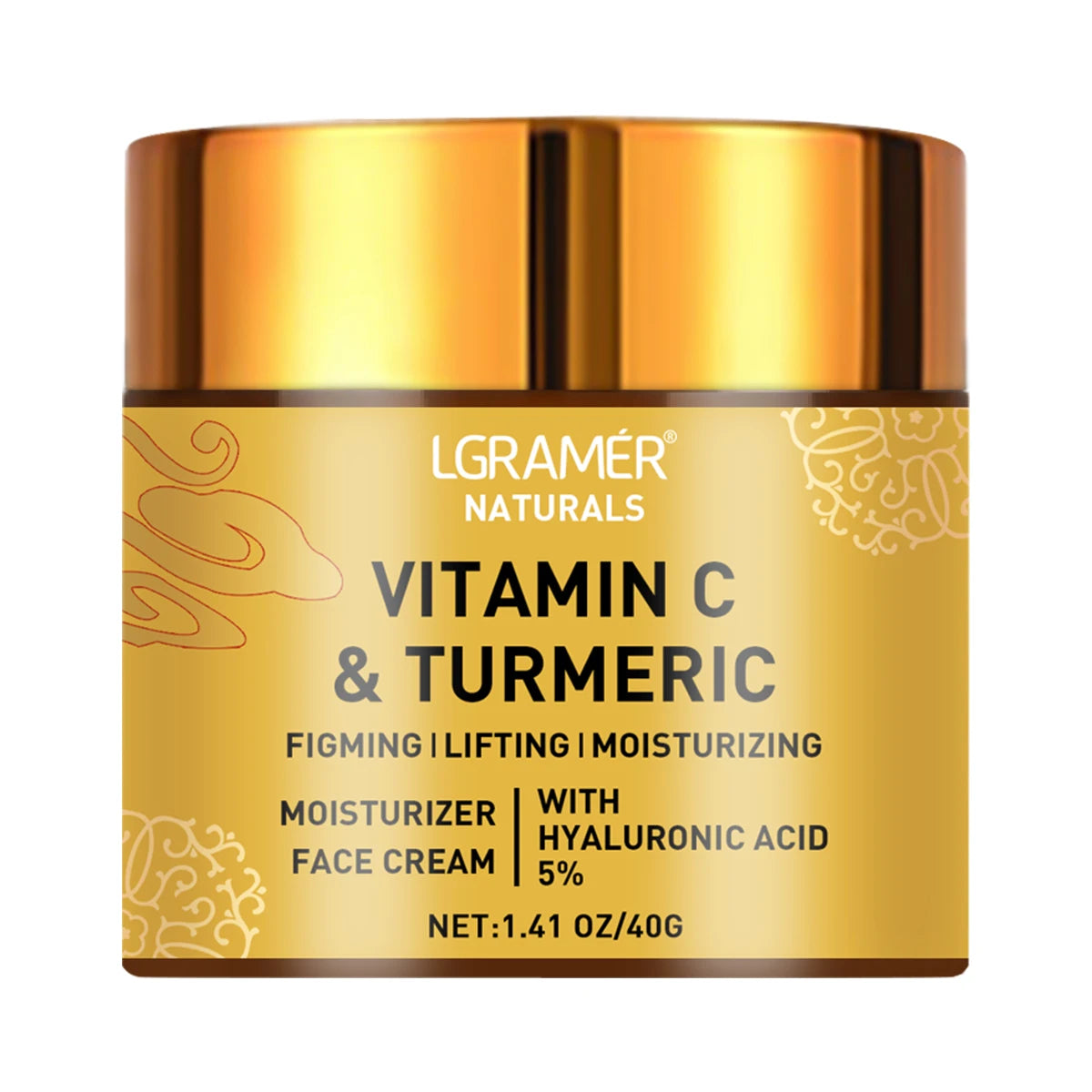 Creme Facial Vitamina C e Retinol com Cúrcuma — Clareador e Firmeza