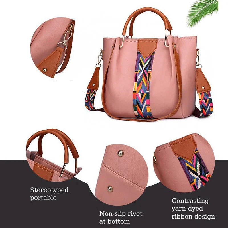 Conjunto 4 Peças Mala de Luxo Feminina | Tote + Ombro + Carteira + Porta-Cartões | TUDOAKI SHOP