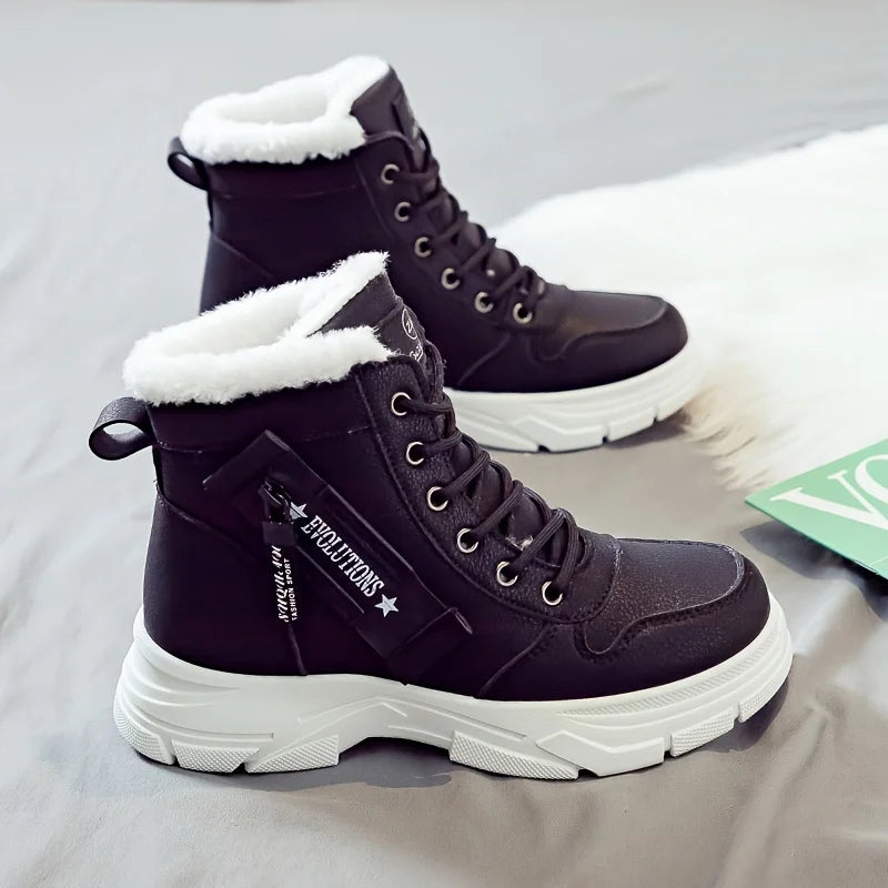 Botins Femininos de Inverno com Forro Grosso e Sola Espessa — Quentes e Versáteis