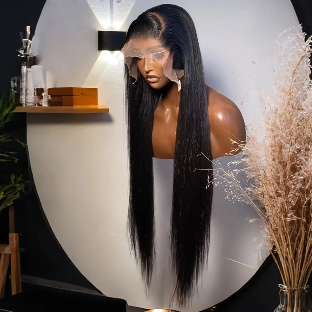 Silky Soft Straight 13X4X1 Lace Front Part Full Wig For Mother Gifts Preplucked With Baby Hair Bleach Knot Cosplay Daily Party