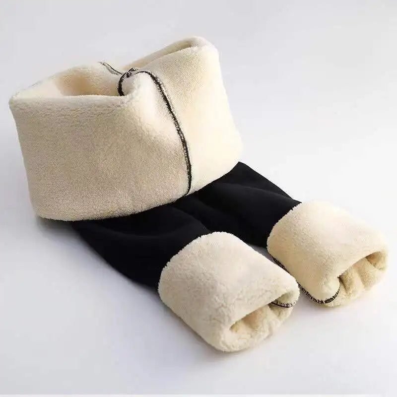 Leggings Térmicas Femininas de Cintura Alta | Veludo de Cordeiro Sem Costura | Inverno