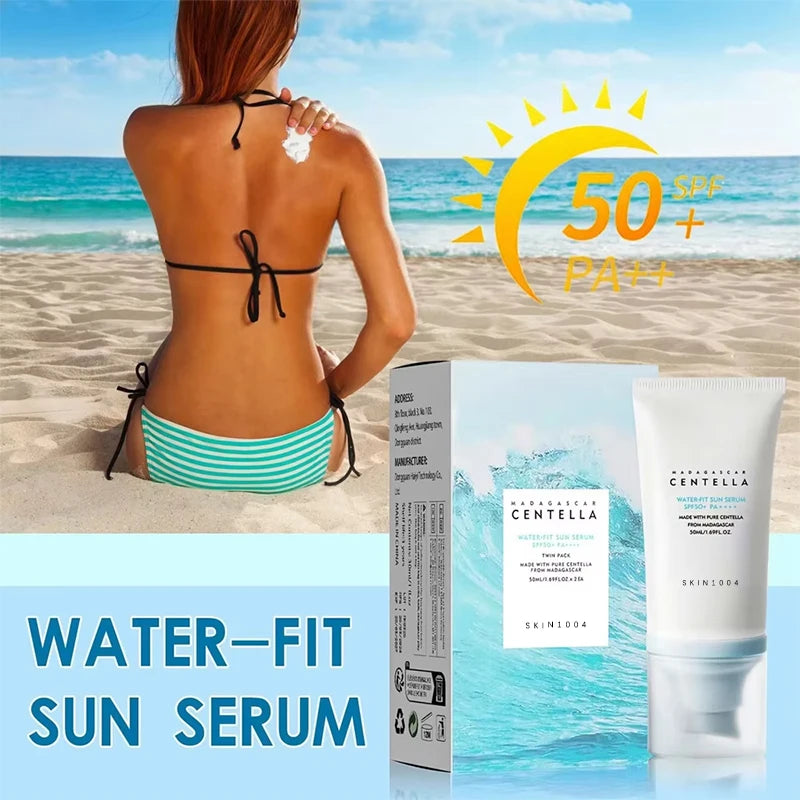 Protetor Solar Facial 50+ com Centella — Clareador e Hidratante Coreano