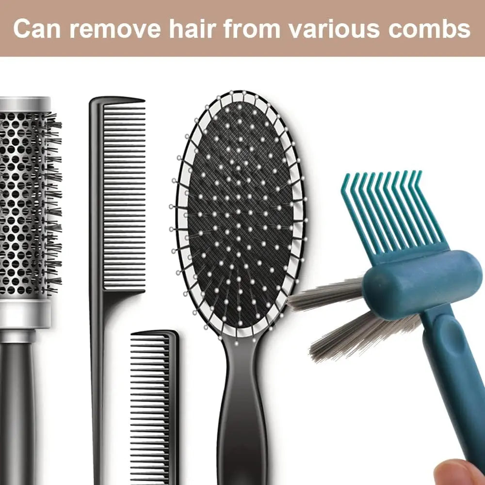 Ferramenta de Limpeza de Escova de Cabelo 2 em 1 — Remove Pó e Cabelo