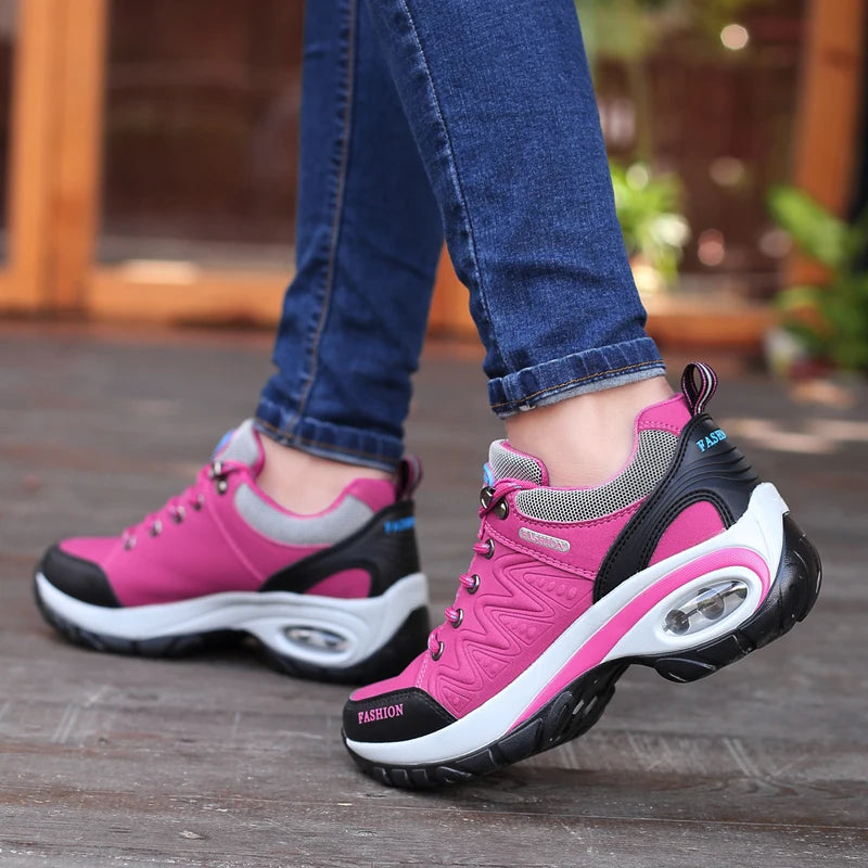 Sapatilhas Plataforma Casual Femininas | Cunha Confortável | TUDOAKI SHOP