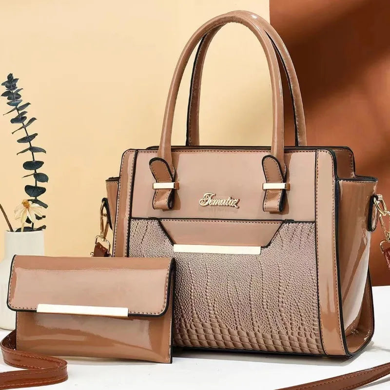 Conjunto 2 Peças Mala de Luxo Feminina | Designer Crossbody | TUDOAKI SHOP