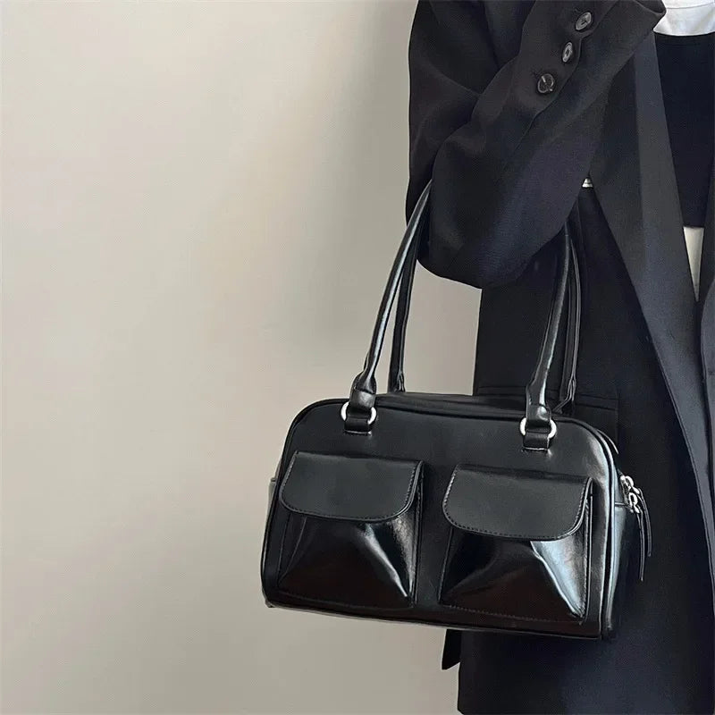 Mala de Ombro Vintage Feminina | Commuter Underarm Borgonha | TUDOAKI SHOP