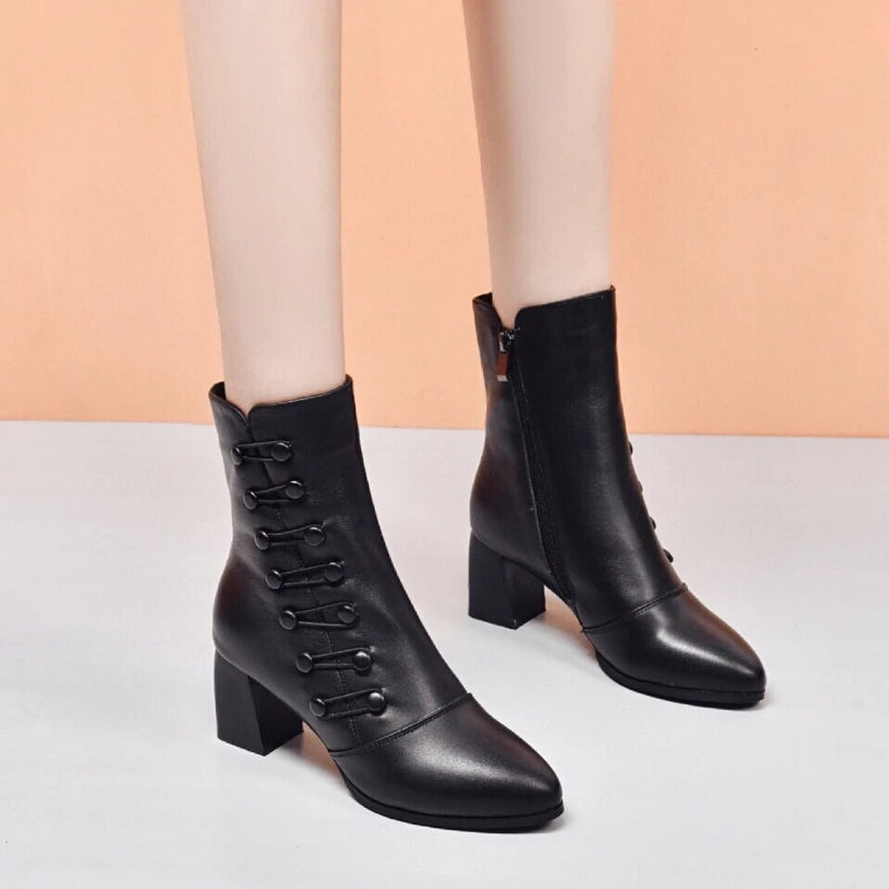 Botas Chelsea Chunky de Salto Alto para Mulher | Ankle Boots com Plataforma | Tamanhos 35-42