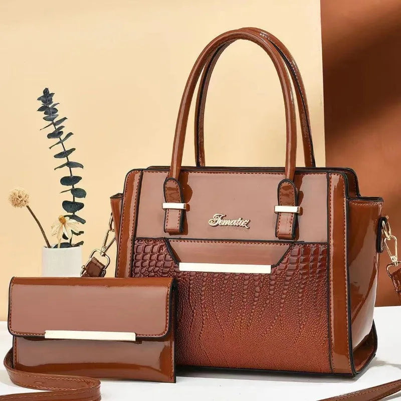 Conjunto 2 Peças Mala de Luxo Feminina | Designer Crossbody | TUDOAKI SHOP