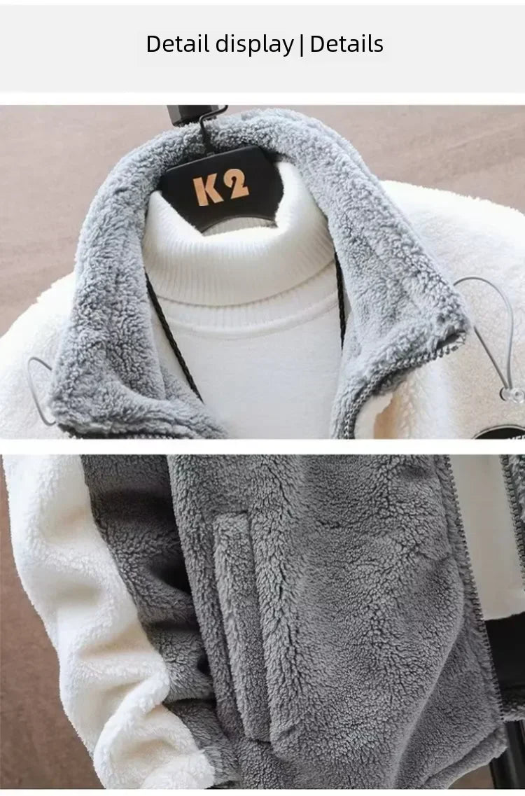 Casaco Masculino Sherpa com Capuz | Jaqueta Térmica Heavy Duty para Exterior