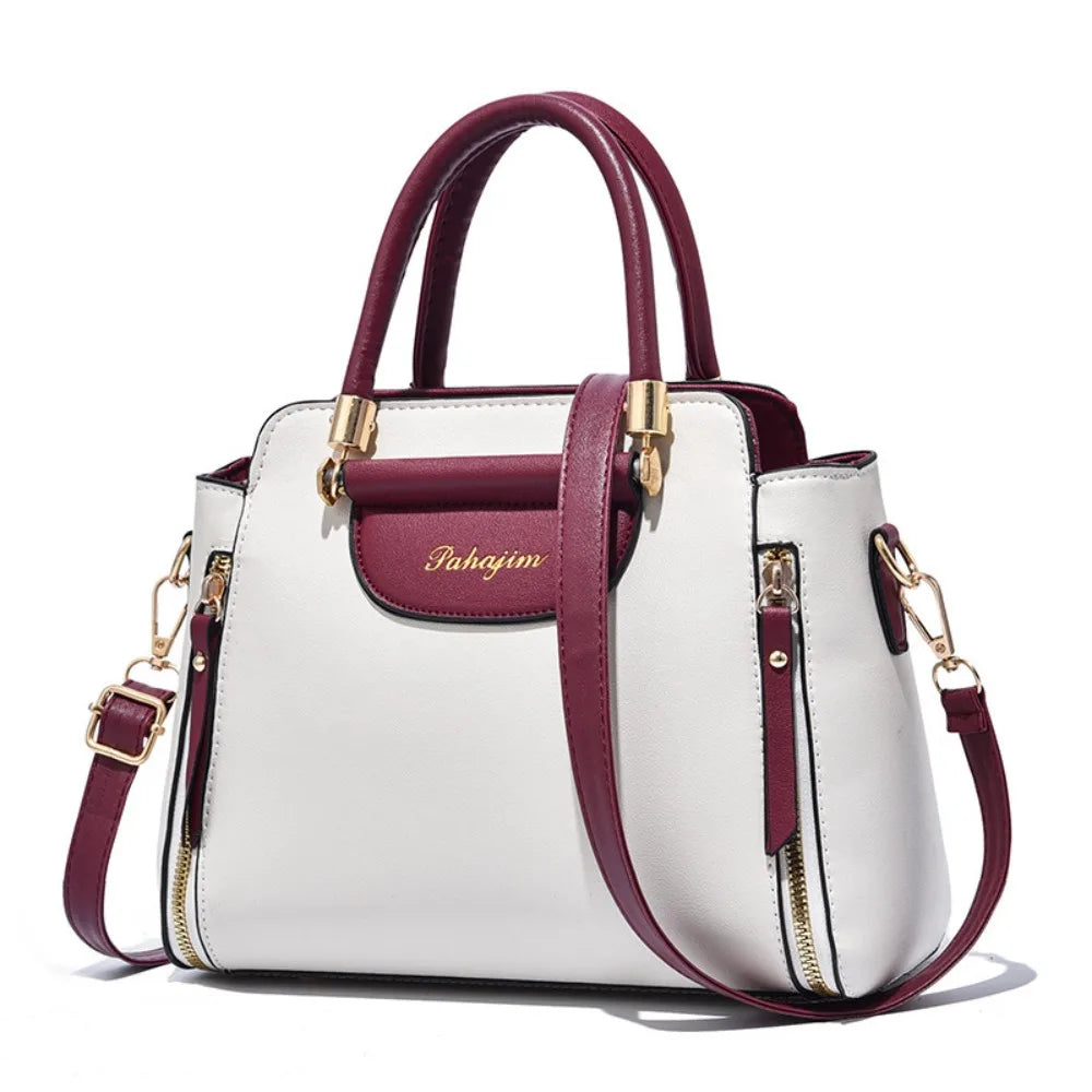 Mala Feminina PU Bicolor | Grande Capacidade | Presente Dia da Mãe | TUDOAKI SHOP