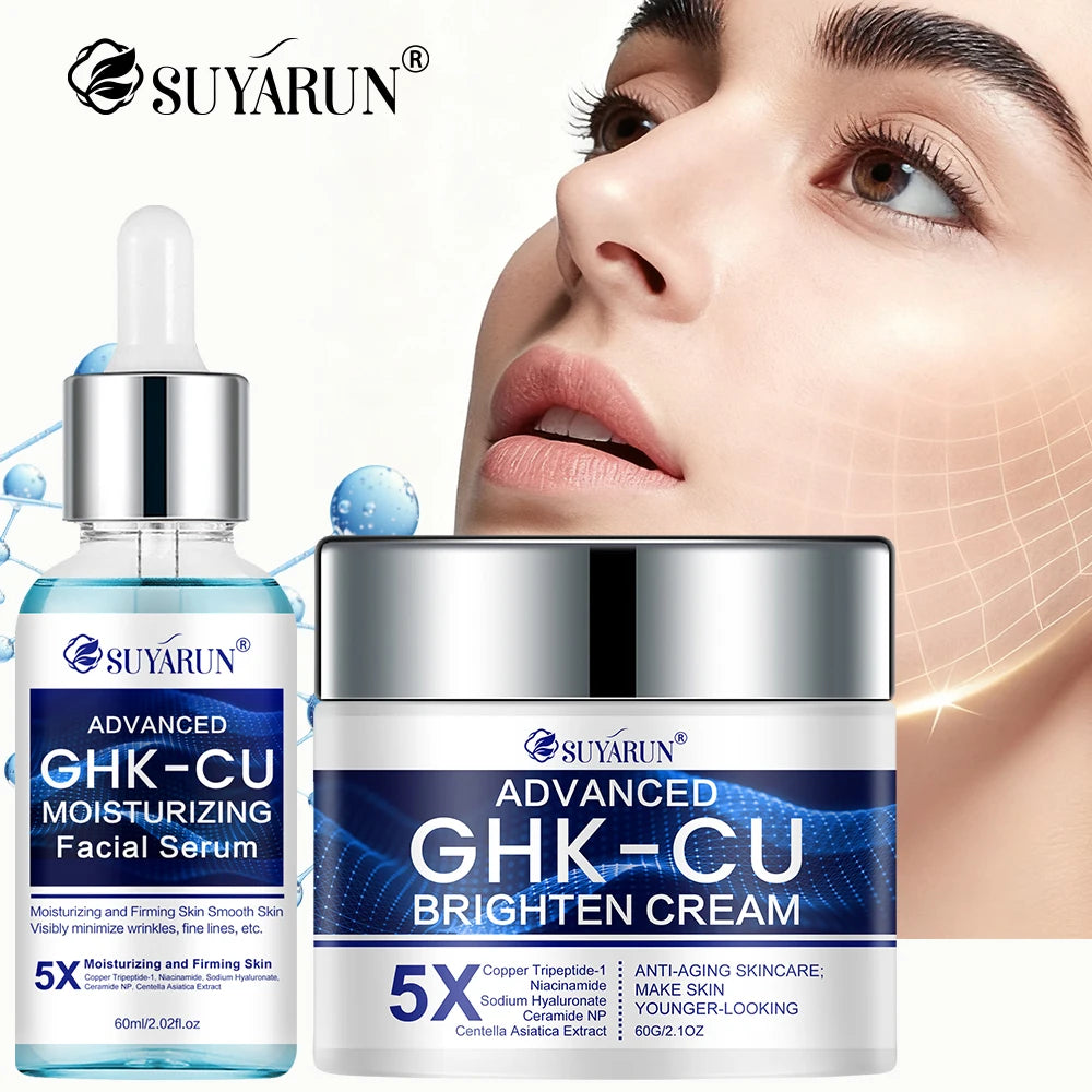 Creme e Sérum SUYARUN GHK-CU — Anti-Envelhecimento e Firmeza para Todos os Tipos de Pele