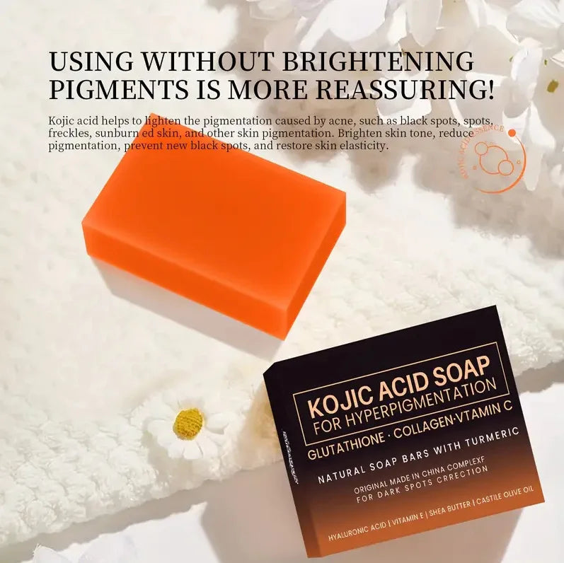 Sabão de Ácido Kójico 100g com Vitamina C, Cúrcuma e Retinol — Limpeza e Nutrição