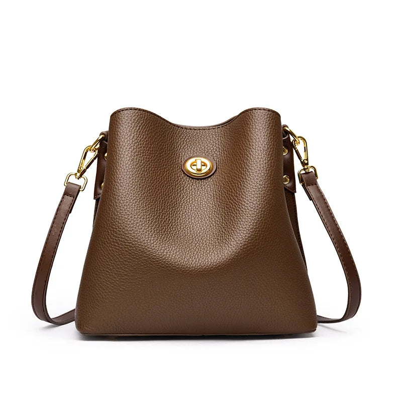 Mala Balde Feminina Elegante em PU | Grande Capacidade | TUDOAKI SHOP