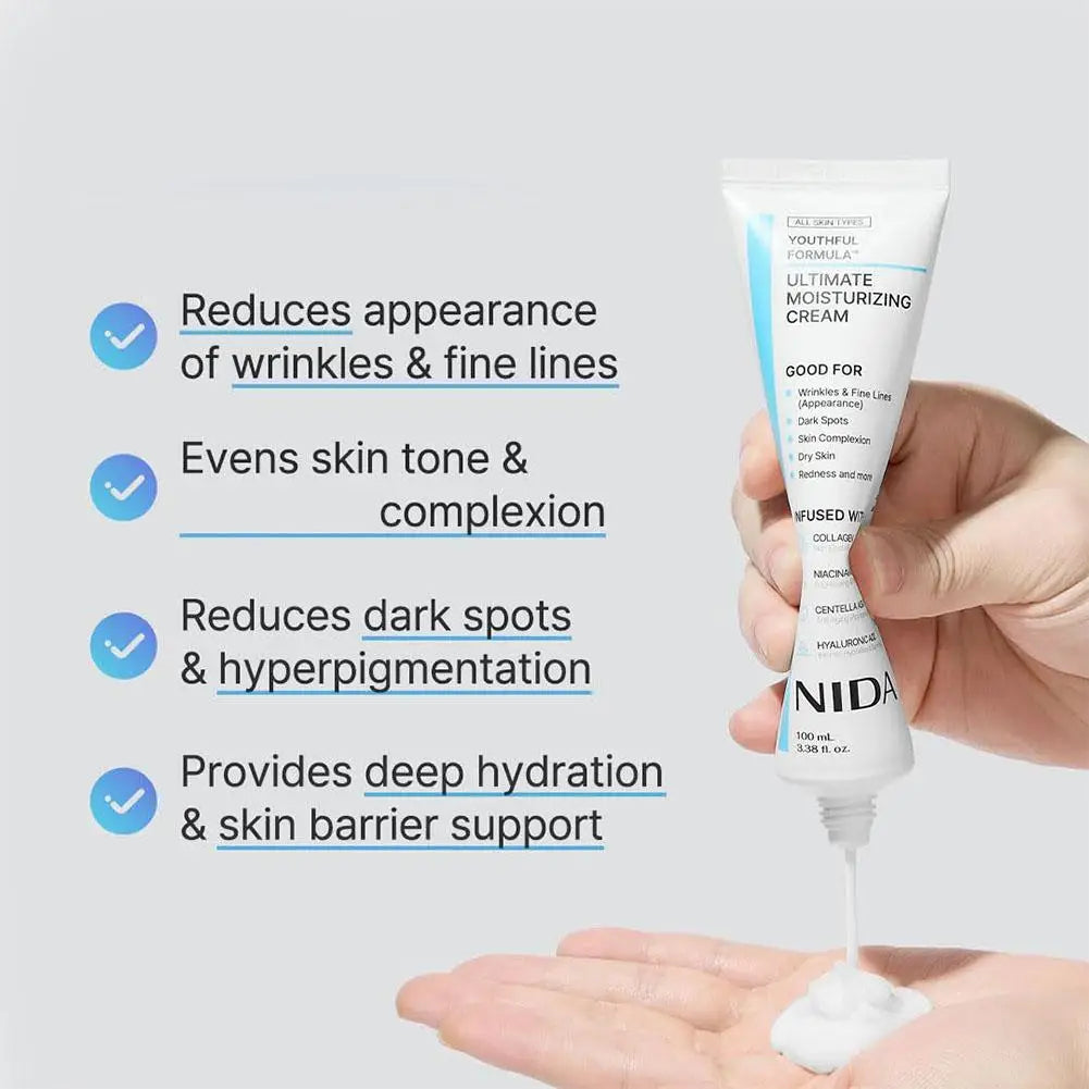 Creme Hidratante NIDA — Anti-Envelhecimento e Reparador de Poros