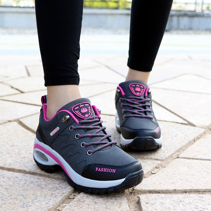Sapatilhas Plataforma Casual Femininas | Cunha Confortável | TUDOAKI SHOP