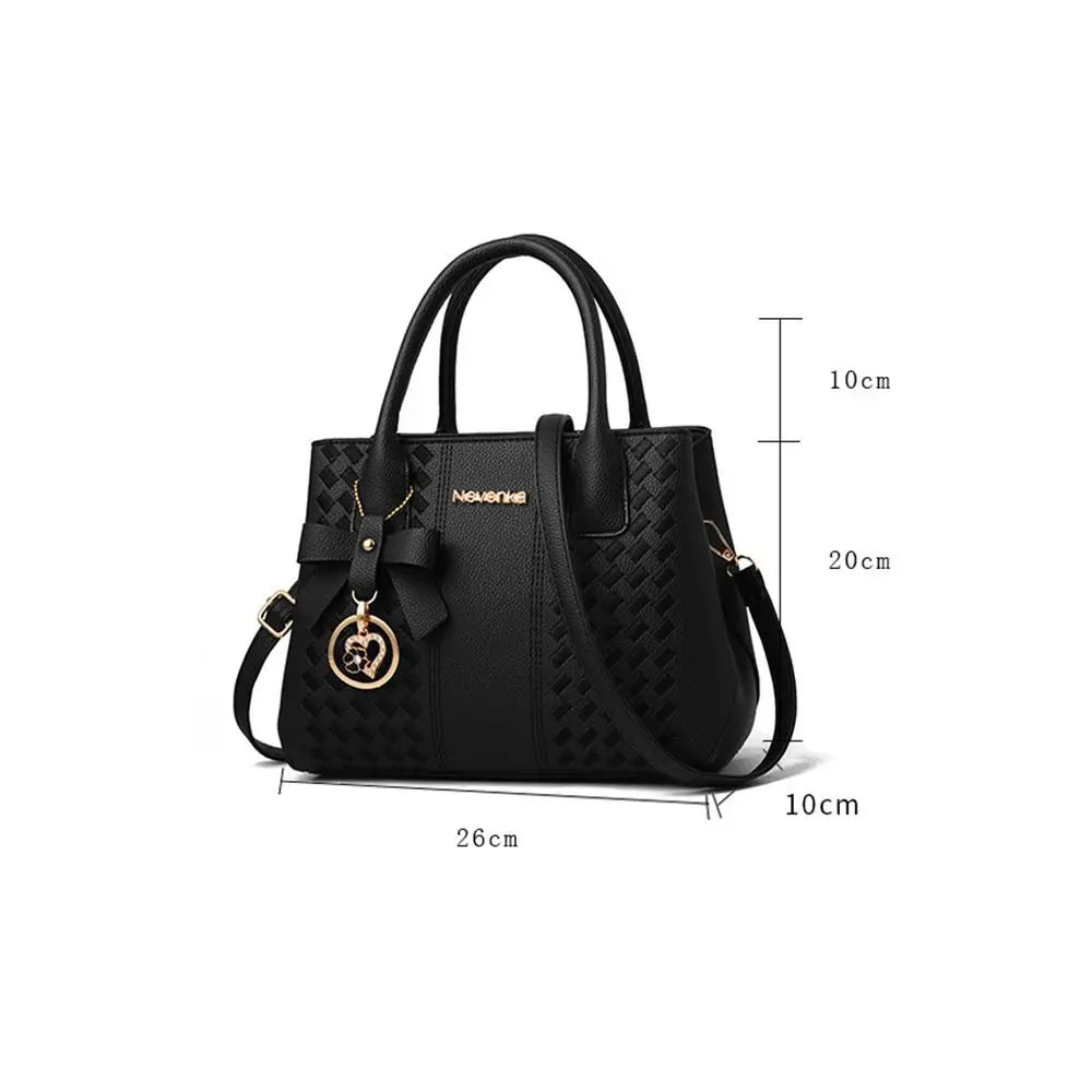 Mala Crossbody Feminina em Relevo com Pendant | Grande Capacidade | TUDOAKI SHOP