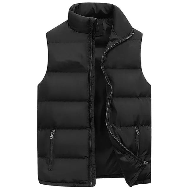 Colete Masculino Impermeável com Fecho | Gola Alta Casual Inverno | TUDOAKI SHOP